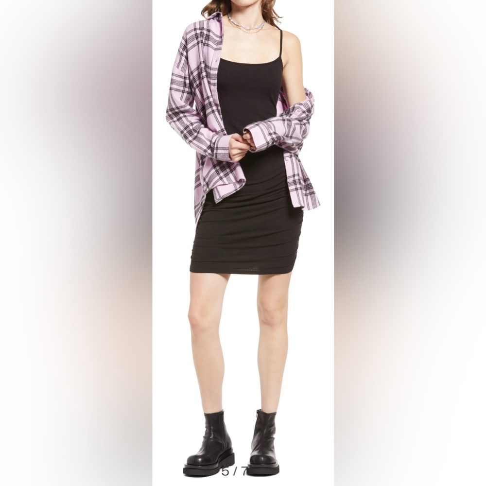 BP Ruched Cami Black Minidress Size Small (4-6) NWT